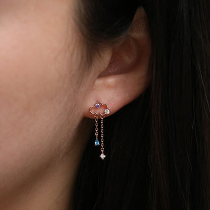 Cloud drop earrings