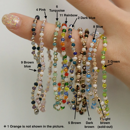 Gemstone stretchable bracelet