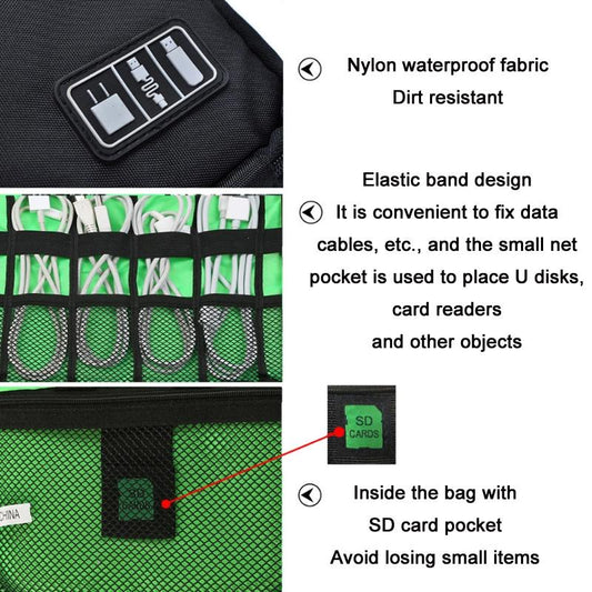 NNEIDS Portable Multifunctional U Disk Storage Bag For Mobile Phone Accessories - Purple